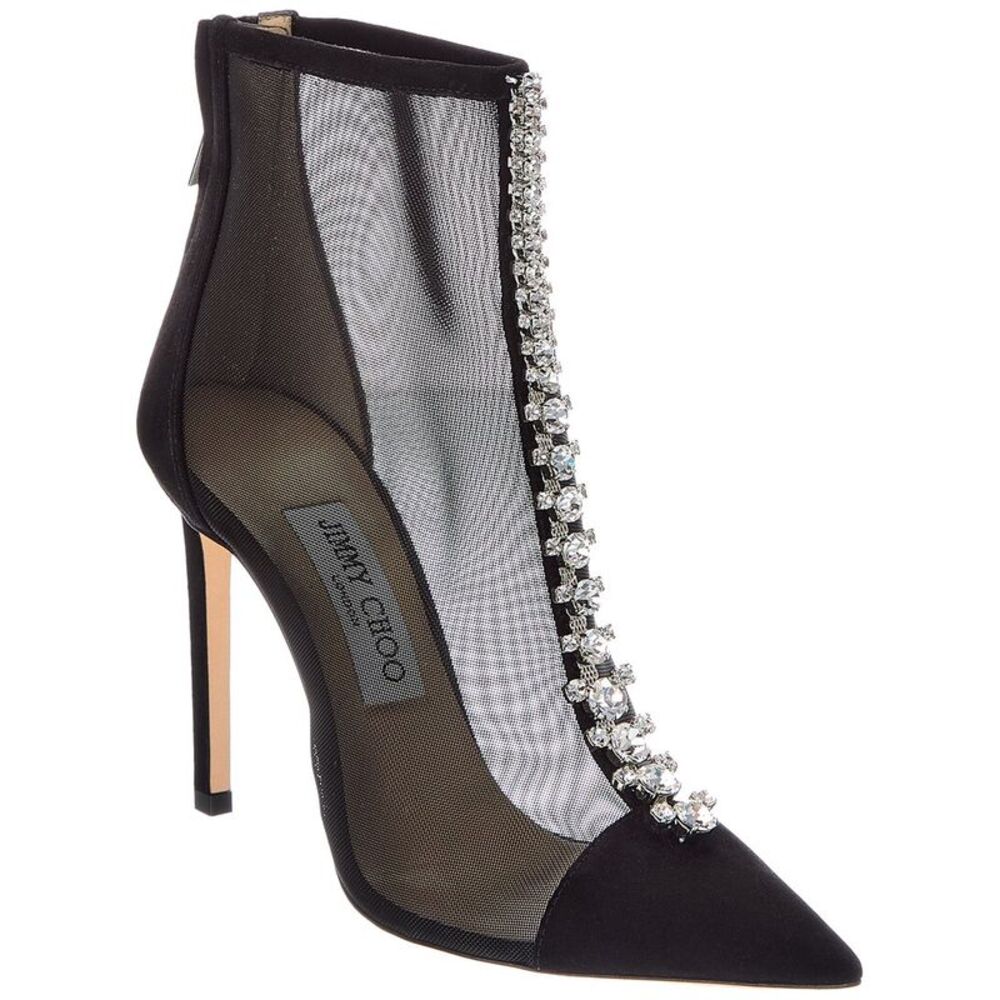 Jimmy Choo Bing 100 Suede Boot, Black